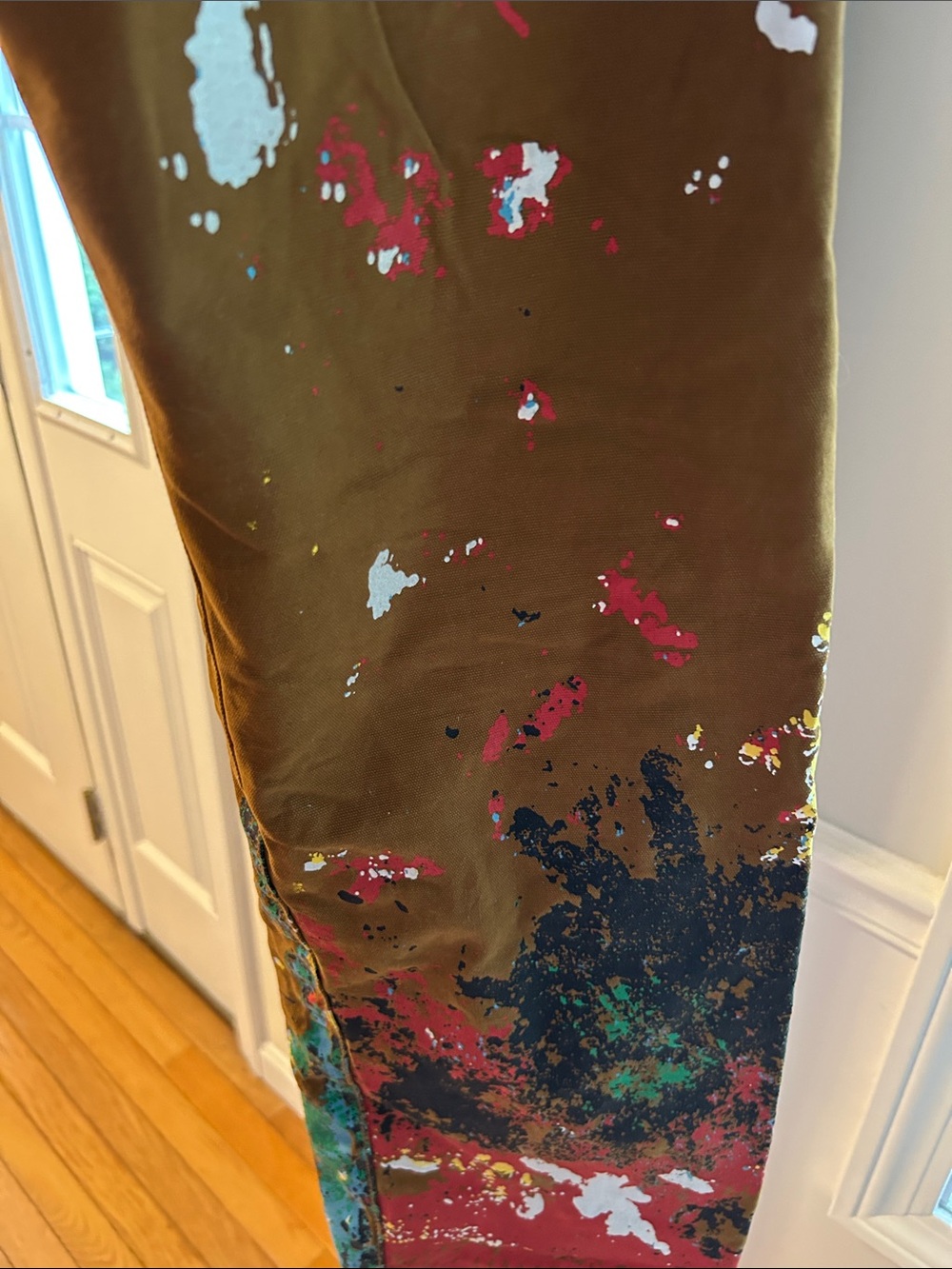 MNML Brown Paint-Splatter Pants - Picture 6 of 8